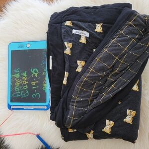 Posh Peanut Black Pajama Pants with Bear Print